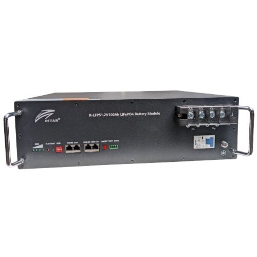 Литиевая аккумуляторная батарея Ritar R-LFP51,2V100 Ah LiFePO4 Bluetooth и автоматическим выключателем (38869619)
