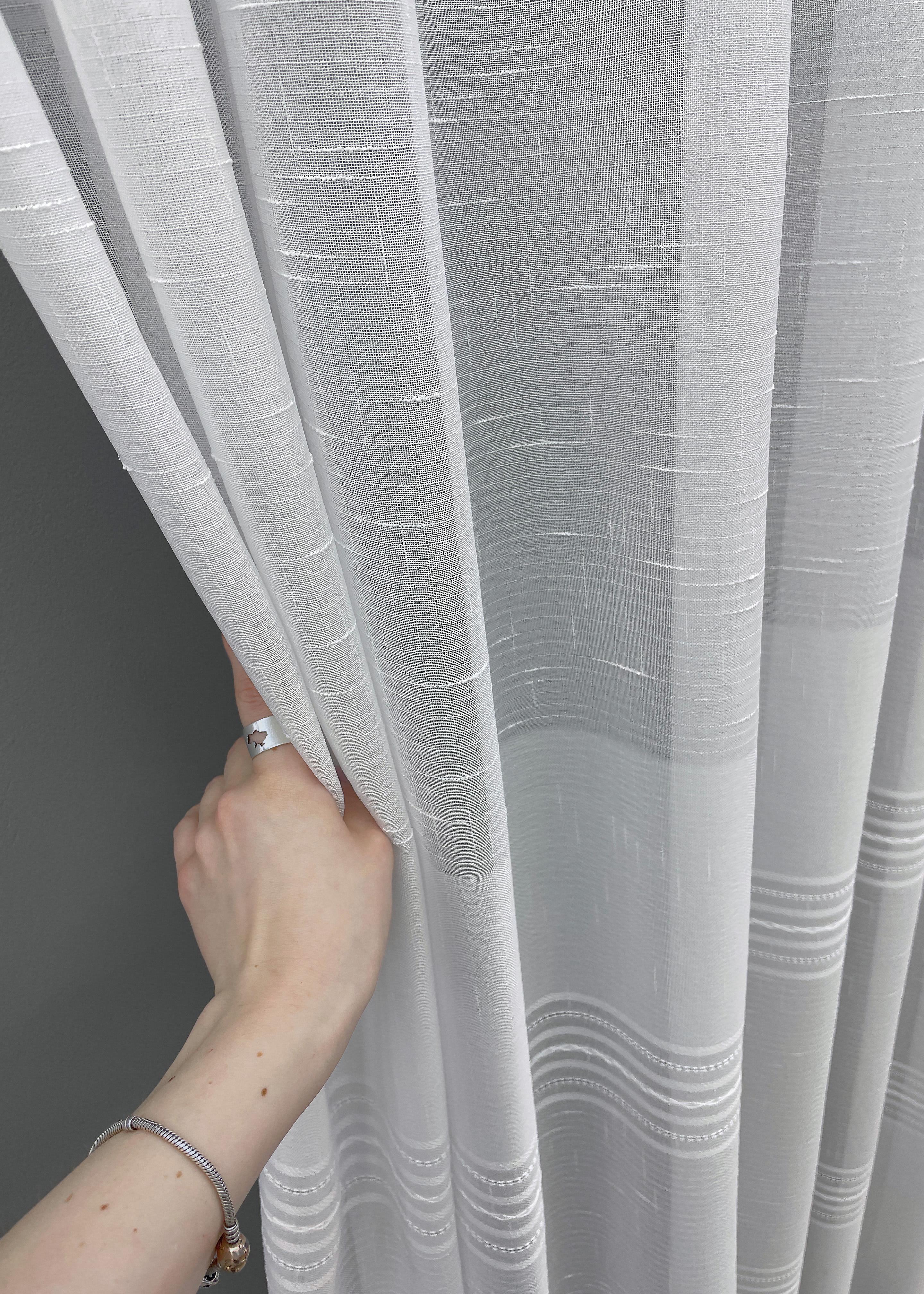 Тюль VR-Textil 1430т Мережка Льон 300х250 см Білий (42-0258) - фото 4