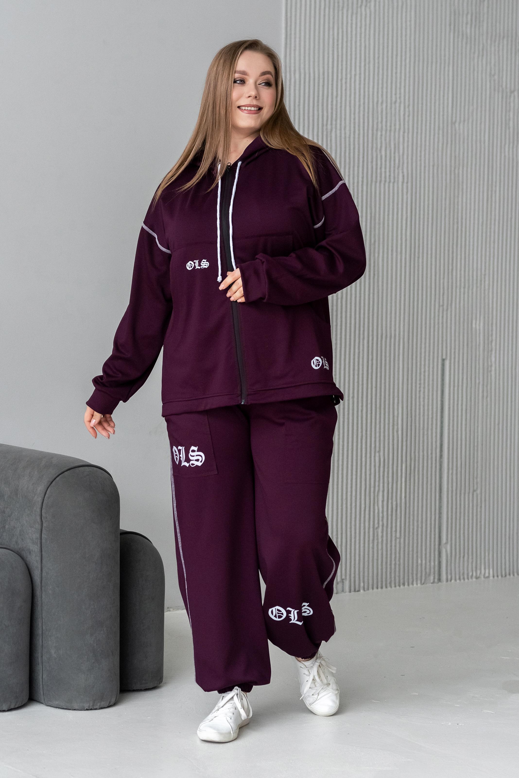 Спортивный костюм женский Милена р. 50 Бордовый (2288072906)