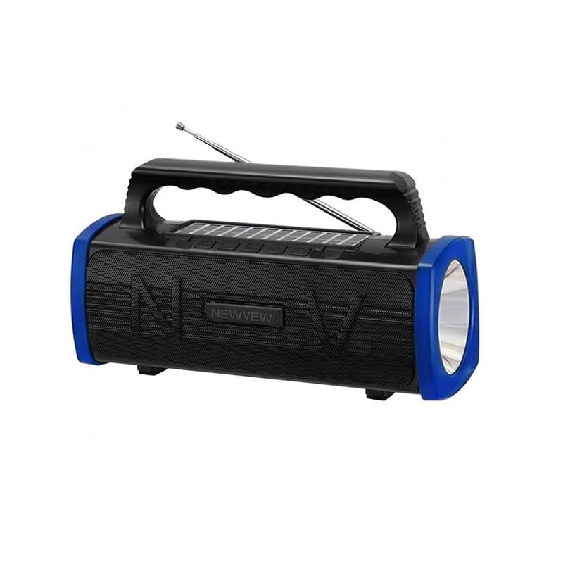Портативна колонка NEWVEW NV-9010 Solar Panel/BT/USB/TF/FM з ліхтарем Blue (33559329) Портативна колонка NEWVEW NV-9010 Solar Panel/BT/USB/TF/FM з ліхтарем Blue (33559329)