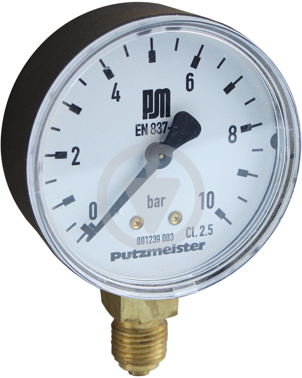Манометр давления воды Putzmeister MP25 0-10 бар 1/4" 63 мм (13476251)