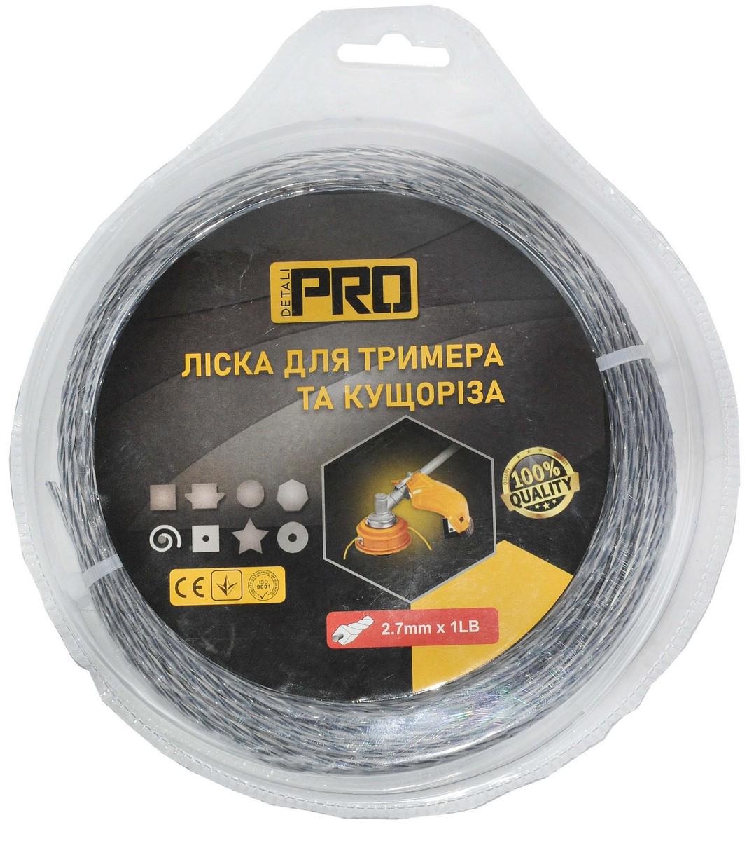 Ліска косильна спіраль з кордом d 2,7 1LB 78 м