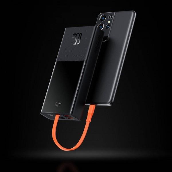 Повербанк Baseus Elf Digital Display 20000 mAh 65W 5A QC3.0+PD3.0 и Type-C кабелем 65W Black (1798482694) - фото 6 Повербанк Baseus Elf Digital Display 20000 mAh 65W 5A QC3.0+PD3.0 и Type-C кабелем 65W Black (1798482694) - фото 6