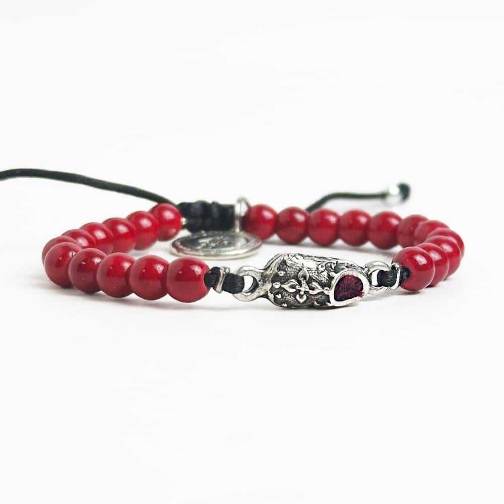 Браслет Башмачок Спіридона Агат Червоний (300110904)