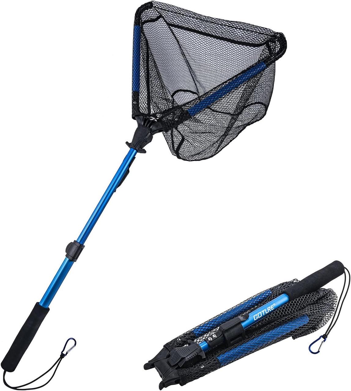 Сачок рибальський телескопічний 94х33 см Blue - фото 3