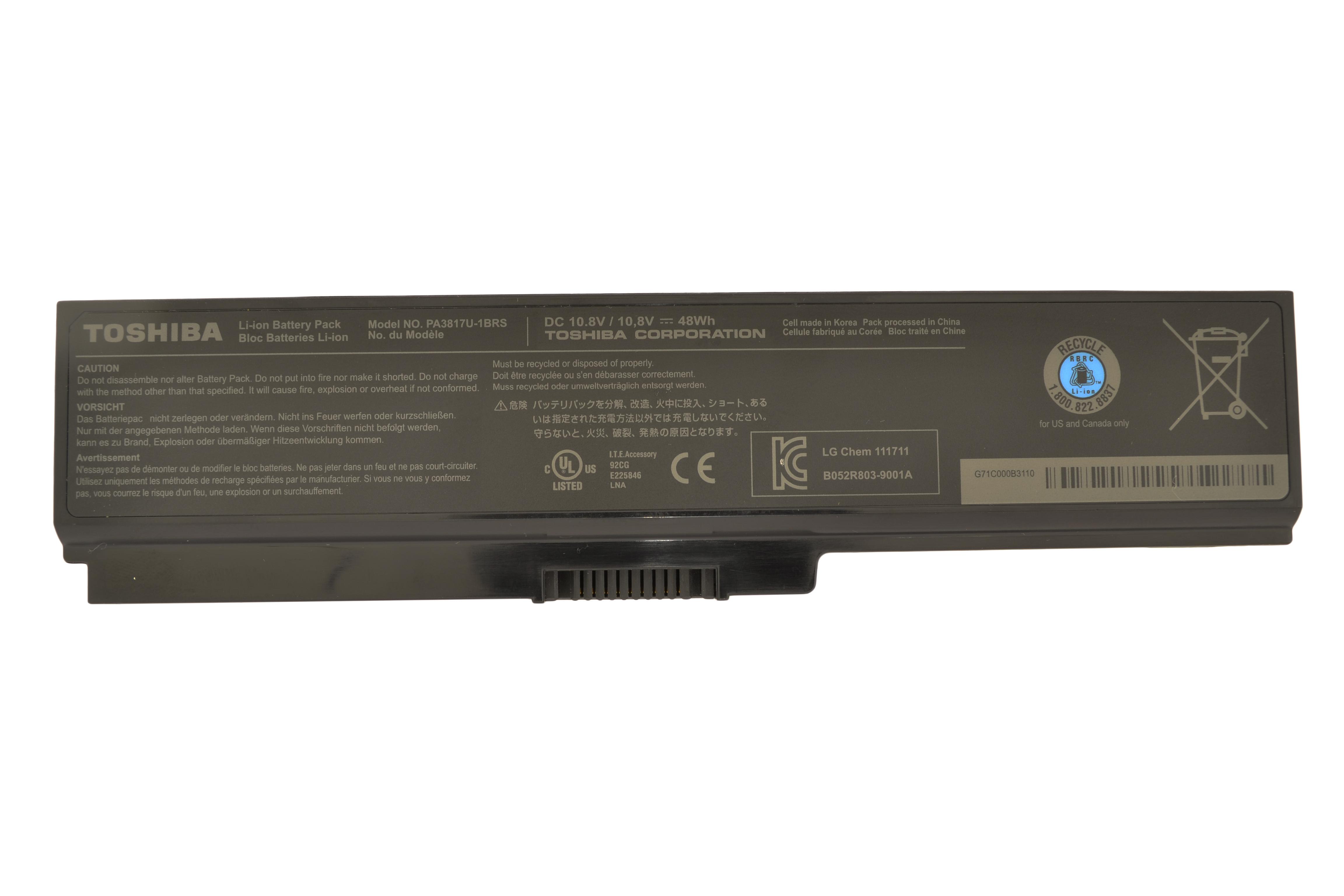 Аккумулятор для ноутбука Toshiba PA3636U-1BRL Satellite U400 10,8 V 4400 mAh (002557)