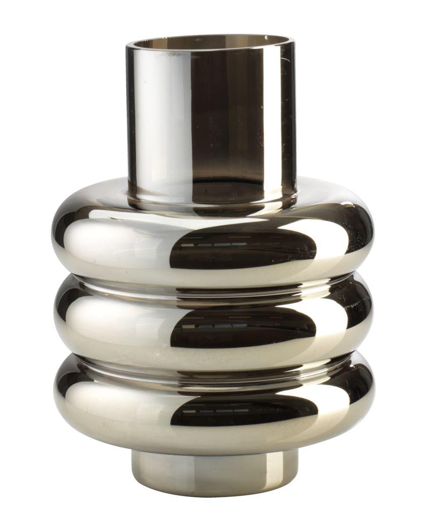 Ваза стеклянная 24 см Серебристый