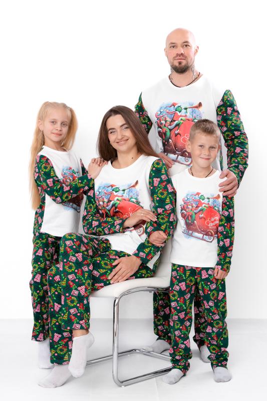Піжама жіноча кофта та штани з новорічним принтом Носи Своє Family look р. 52 Смарагдовий (8249-3) - фото 5 Піжама жіноча кофта та штани з новорічним принтом Носи Своє Family look р. 52 Смарагдовий (8249-3) - фото 5