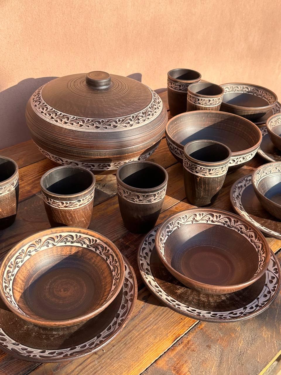 Набір посуду із червоної глини Родина - фото 4