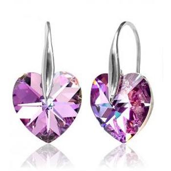 Серьги с кристаллами Сваровски Showfay 980539 Сиреневый/Розовый