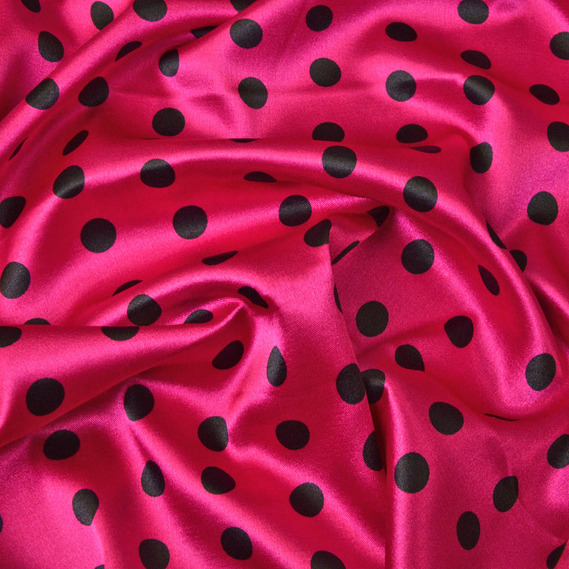 Ткань Ideia Горохи атлас 1,45 м Fuchsia (2200004109138)