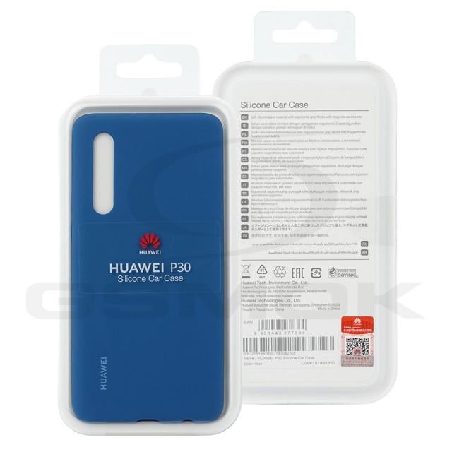 Чохол захисний протиударний Huawei P30 Silicone Car Case Силікон Синій