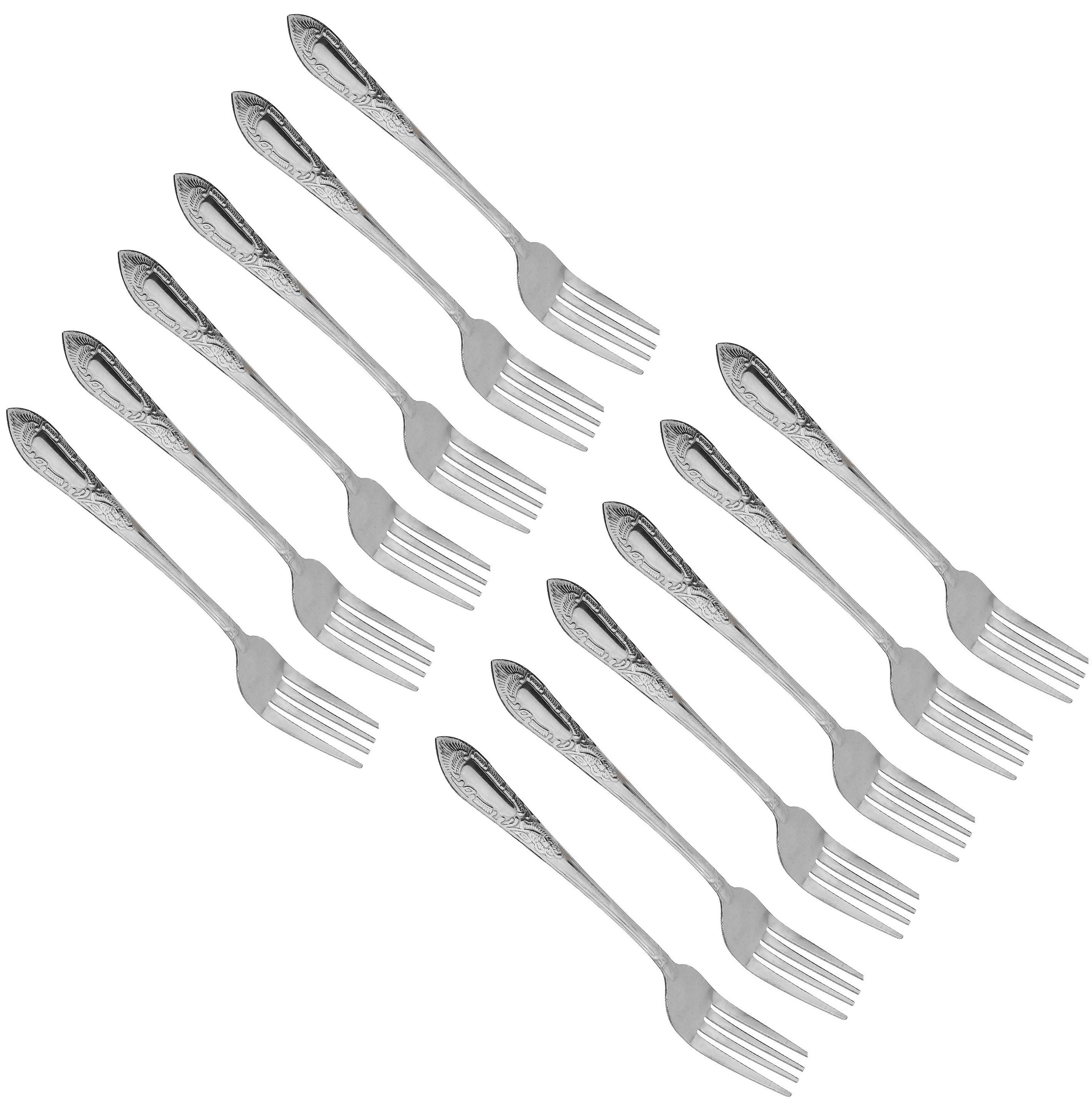 Набор столовых вилок из нержавеющей стали 12 шт. Набор столовых вилок из нержавеющей стали 12 шт.