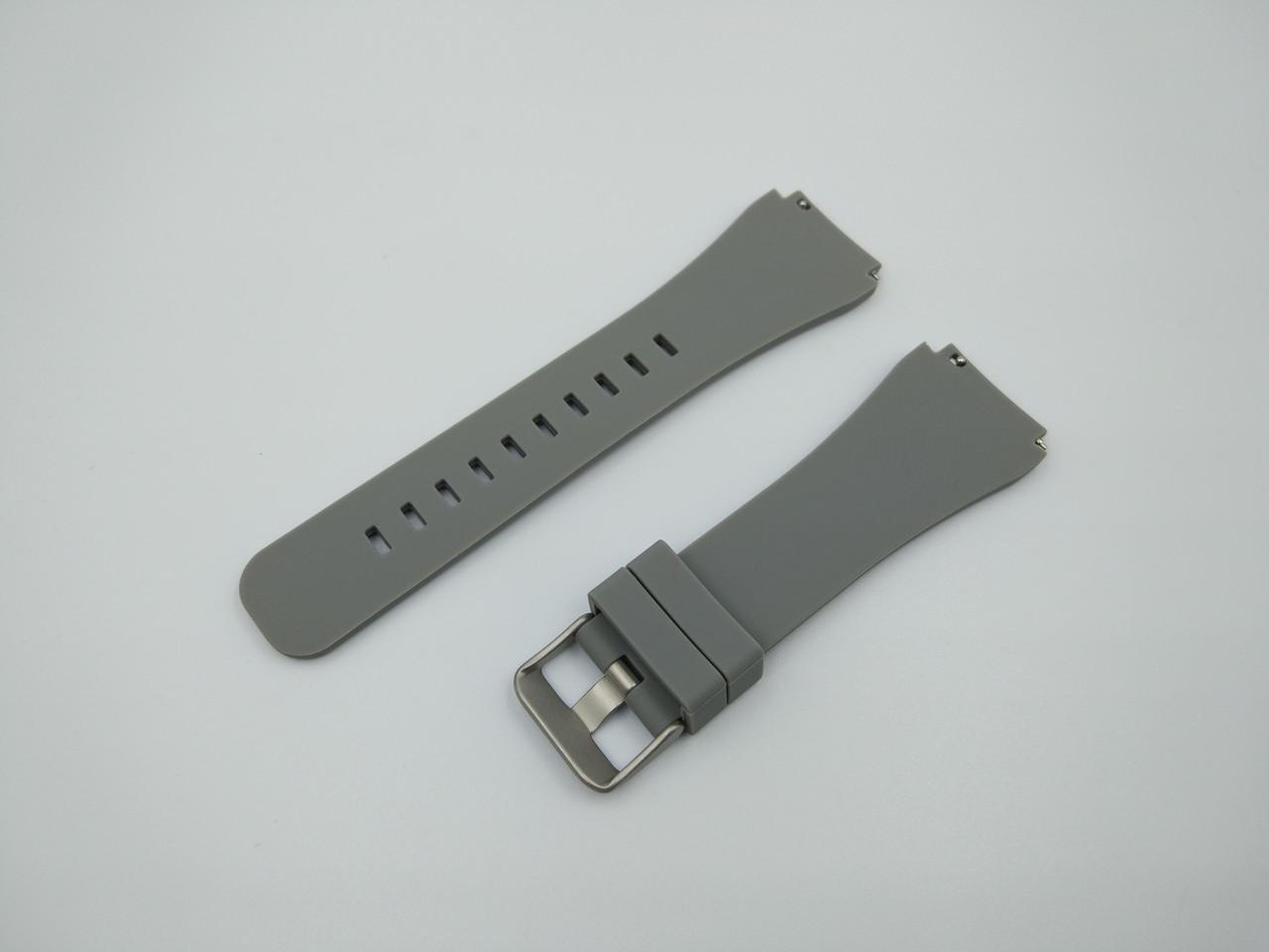 Ремешок для смарт-часов силиконовый SIKAI Classic Gear для 22 мм для Amazfit GTR 2 Pace Stratos/ рифленый Серый (1637P)