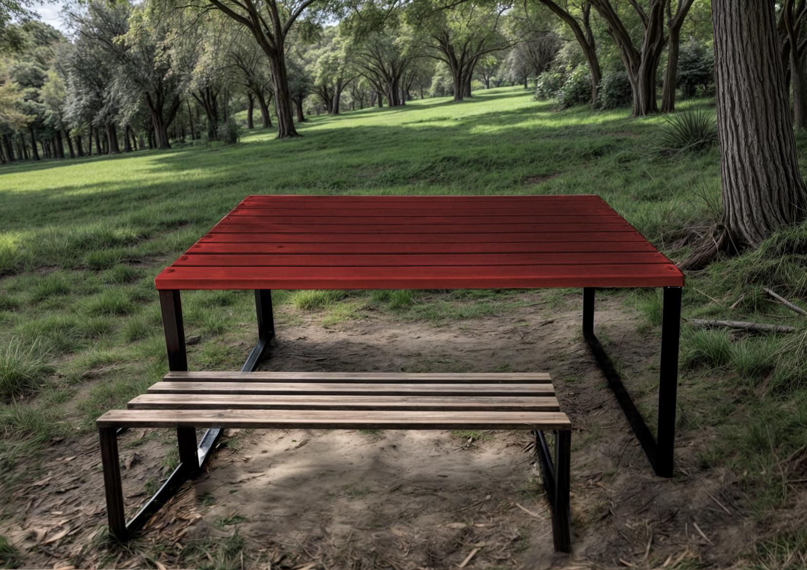 Стіл садовий Tobi Sho Грід у стилі Лофт 3000х700х800 мм Махагоній - фото 2