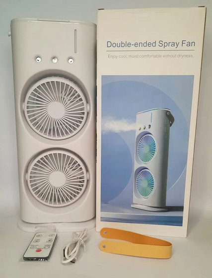 Вентилятор Fan з двома лопатями водою та пультом LED підсвічування 3 швидкості (TR-33) - фото 2 Вентилятор Fan з двома лопатями водою та пультом LED підсвічування 3 швидкості (TR-33) - фото 2