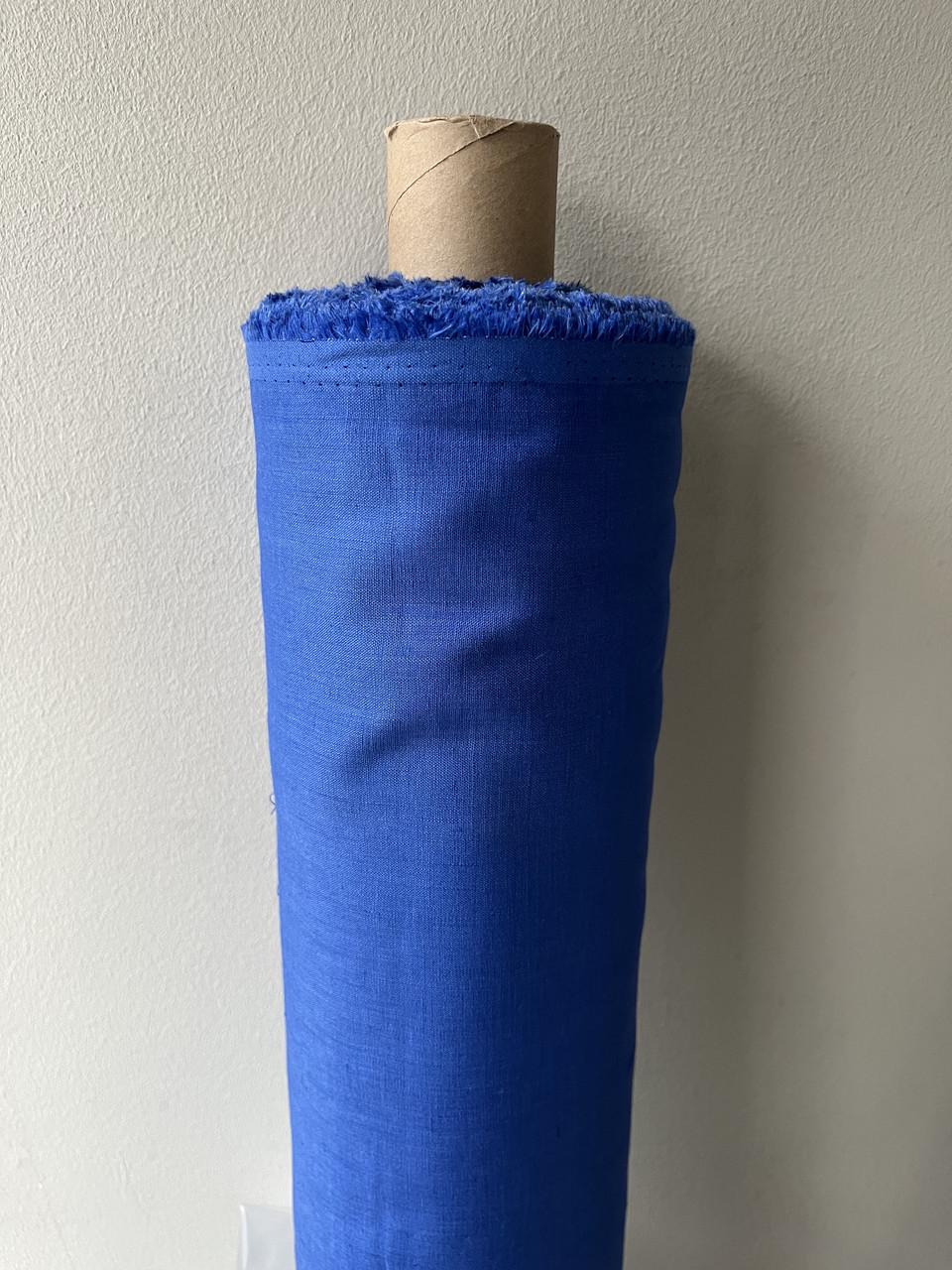 Ткань LINEN PLUS 100% лен 143 см 1561 Синий - фото 1