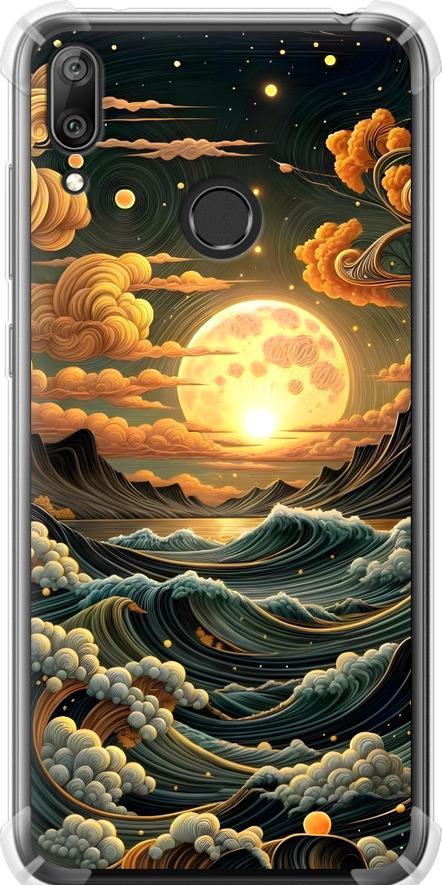 Чехол на Huawei Y7 2019 Арт волны (6332sp-1638-42517)