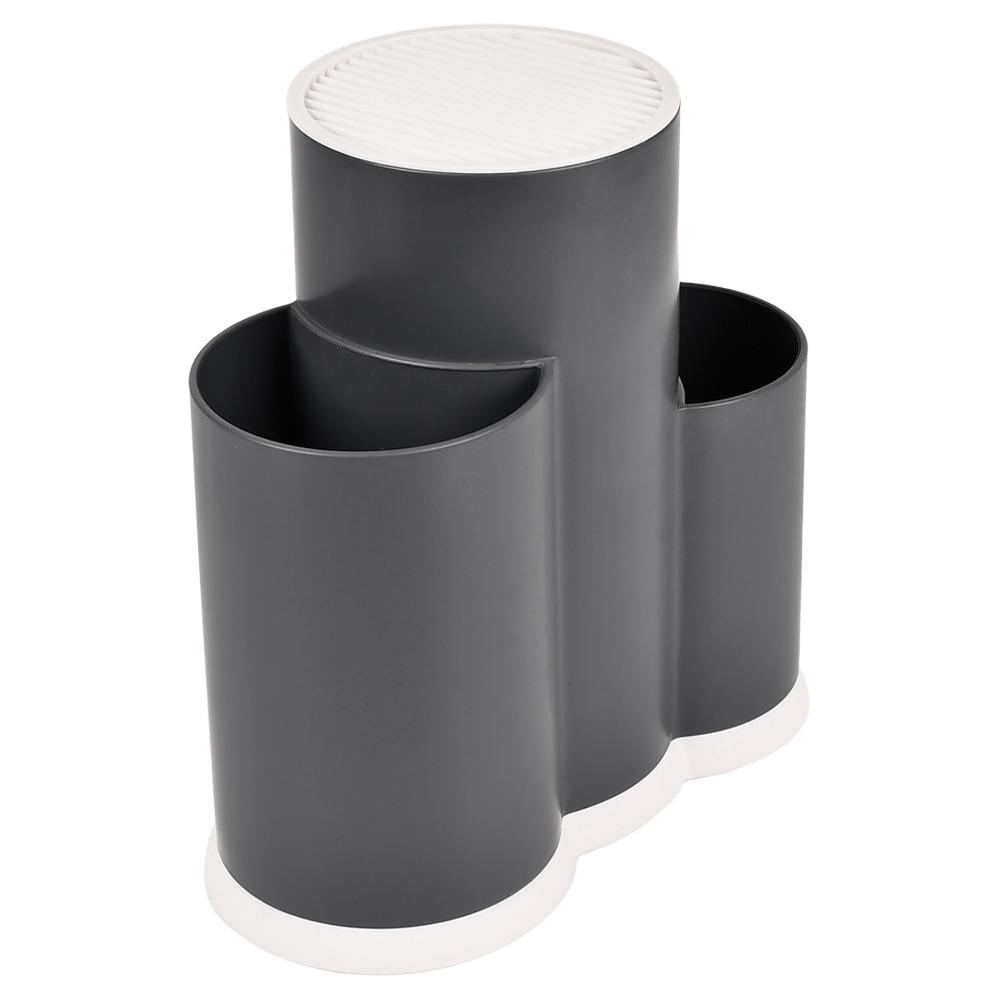 Подставка для ножей универсальная тройная HOME R22124-GR 11x22 см