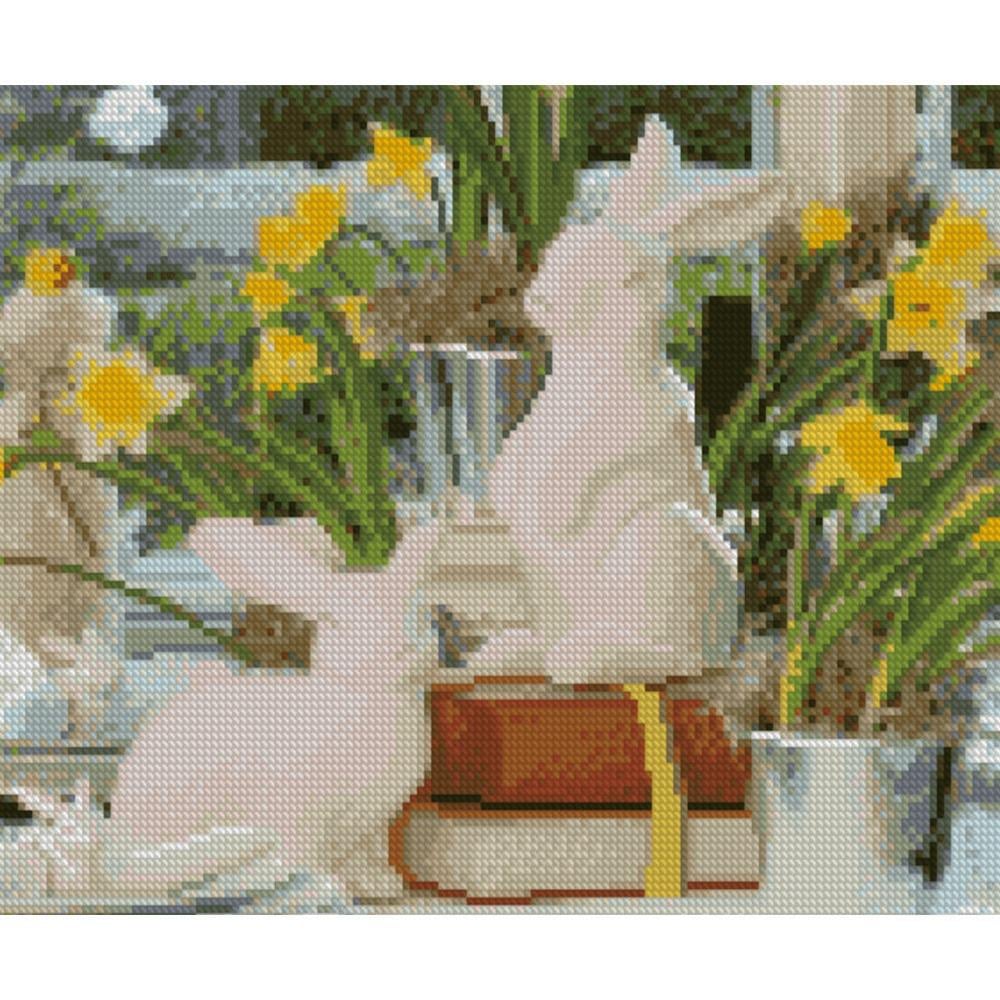 Картина по номерам Strateg Веселые статуэтки бриллиантовая вышивка мозаика 30х40 см (VM-127-A-254)