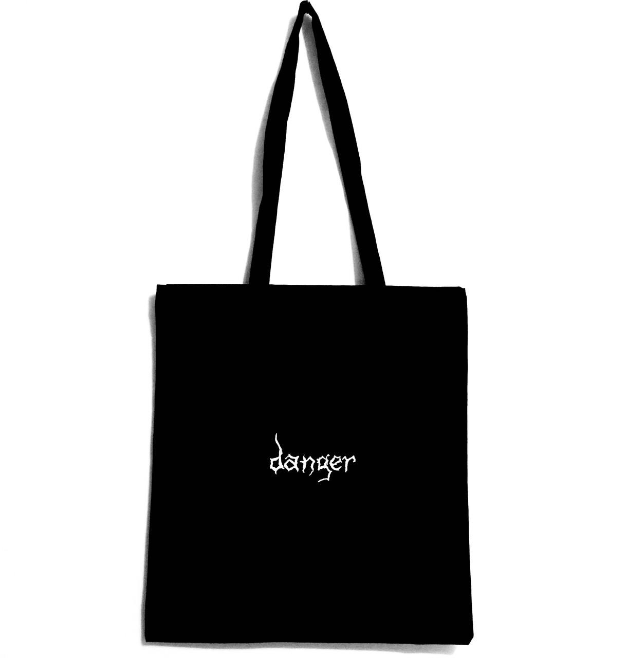 Эко-сумка с надписью "danger" (869) Эко-сумка с надписью "danger" (869)