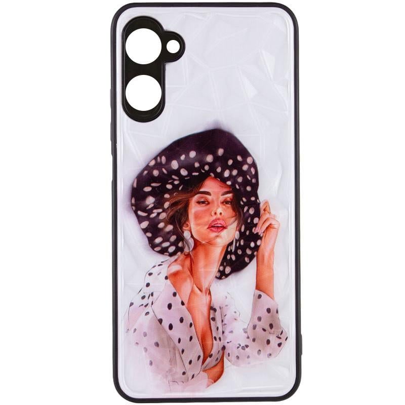 Протиударний TPU+PC чохол Prisma Ladies для Realme 10 4G Girl in a hat