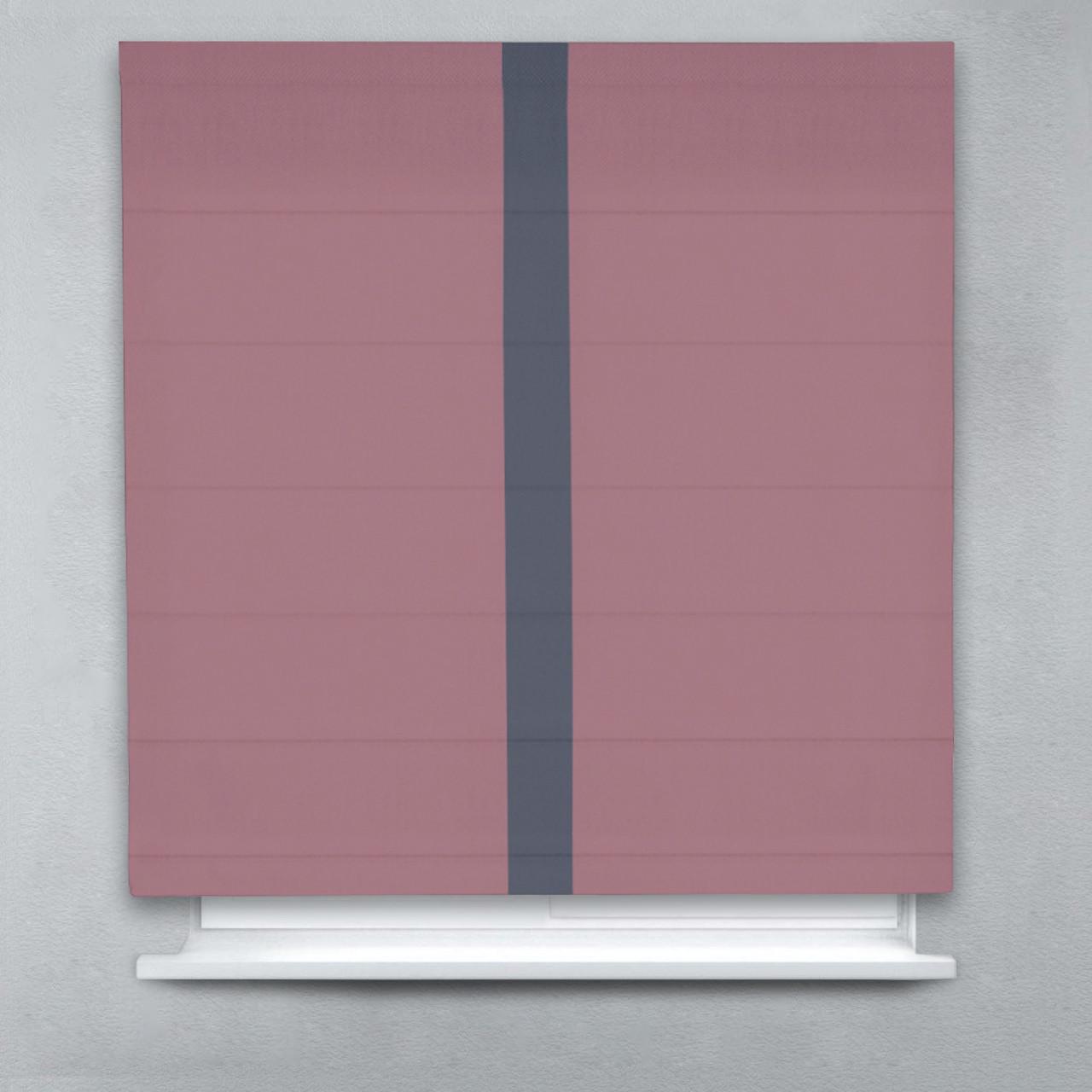 Римская штора Блэкаут Перфект с кантом по центру 100х170 см Пудровый/Графитовый