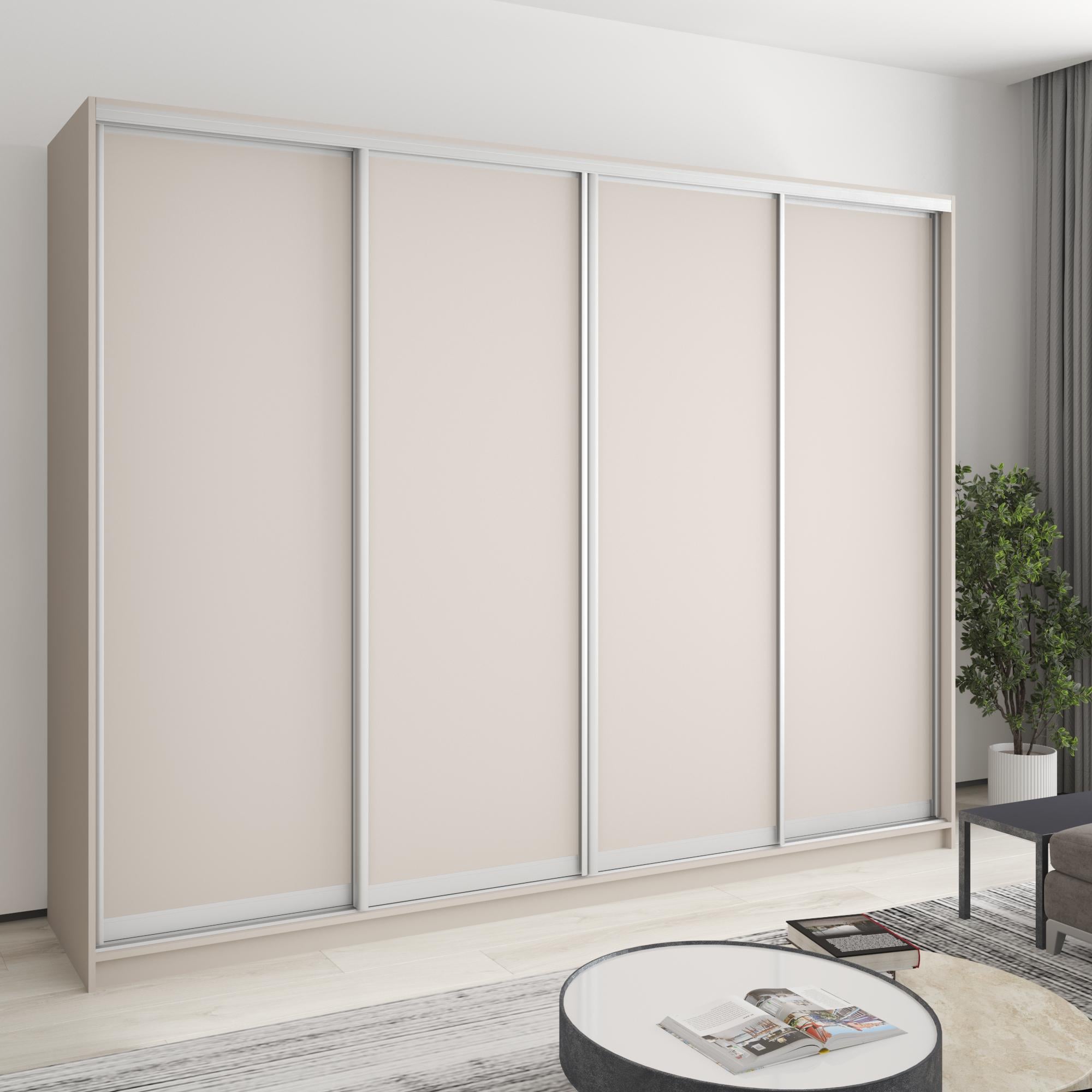 Шкаф-купе четырехдверный MebelStar Стандарт AL 4 ДСП 270x60x210 см Кашемир (MBS-12208)