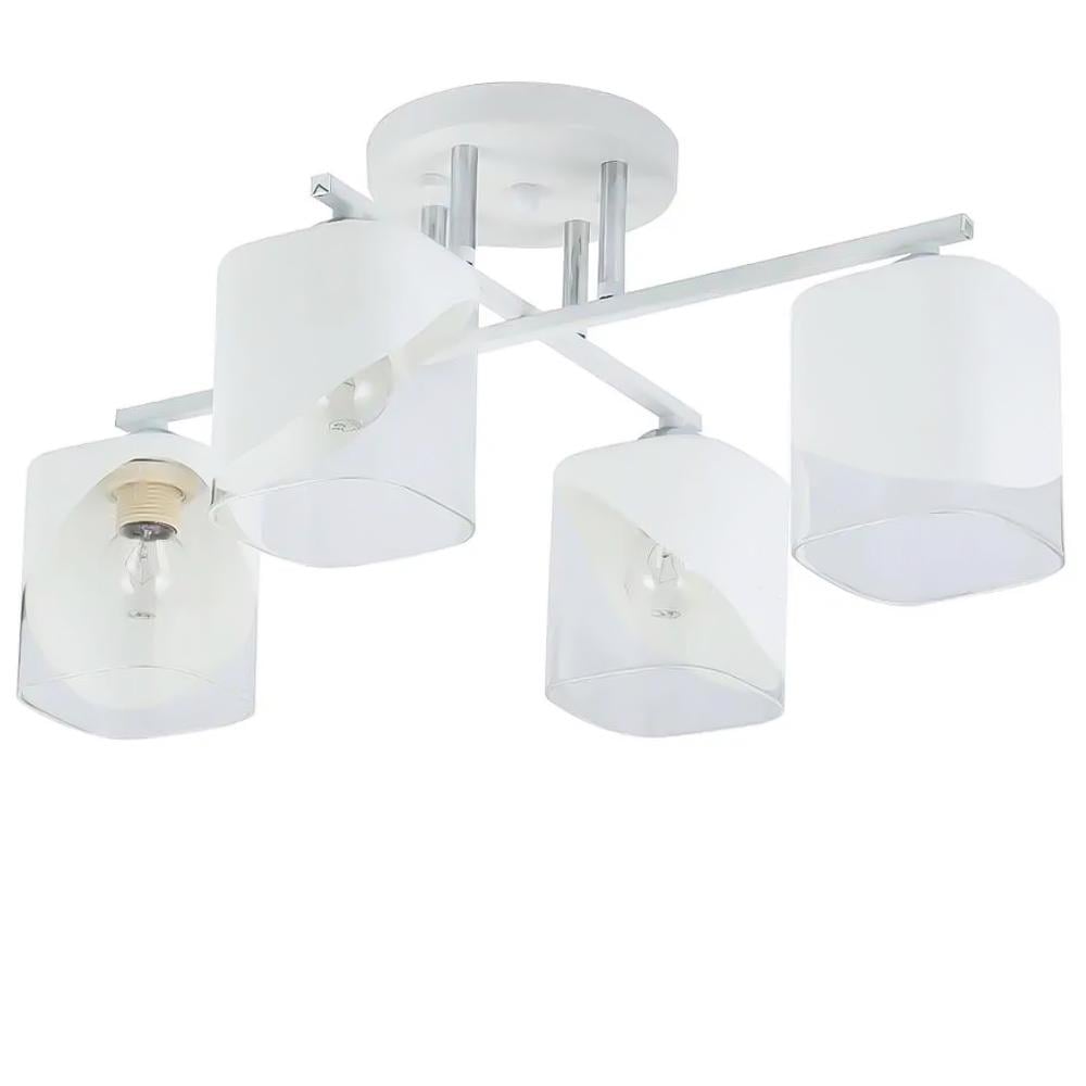Люстра потолочная Light House SRS-19720/4 Matte White/CR Белый/Хром Люстра потолочная Light House SRS-19720/4 Matte White/CR Белый/Хром