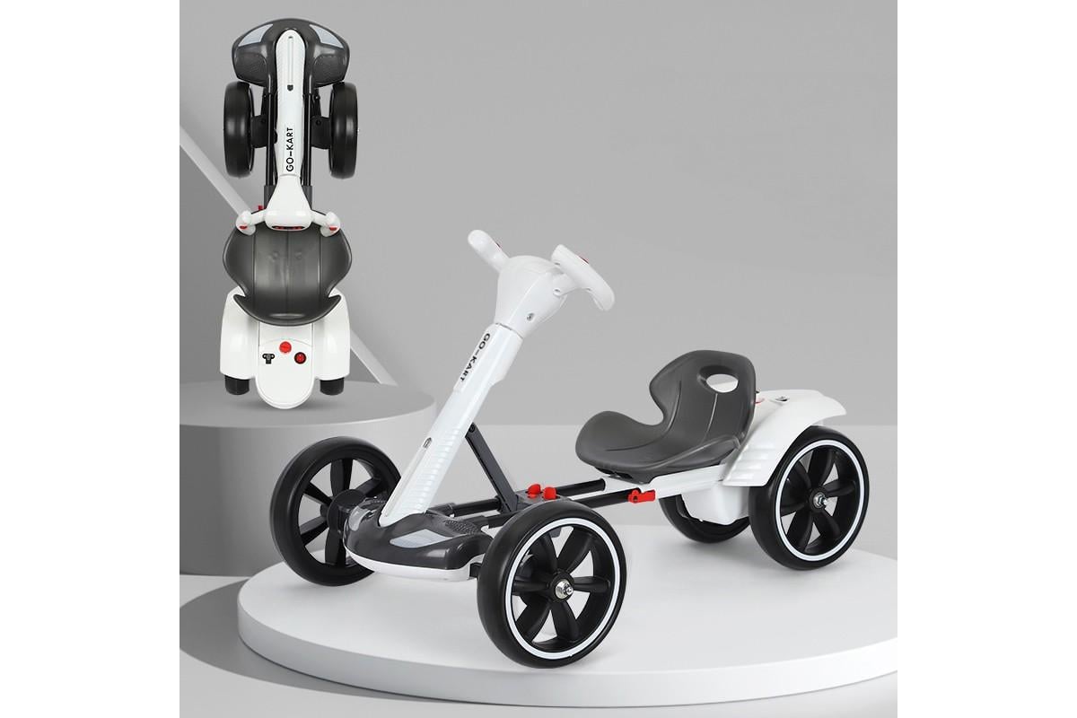 Електрокарт дитячий складаний HL-B6 з пультом керування 6V 4,5Ah Білий (17068h-white) - фото 2 Електрокарт дитячий складаний HL-B6 з пультом керування 6V 4,5Ah Білий (17068h-white) - фото 2