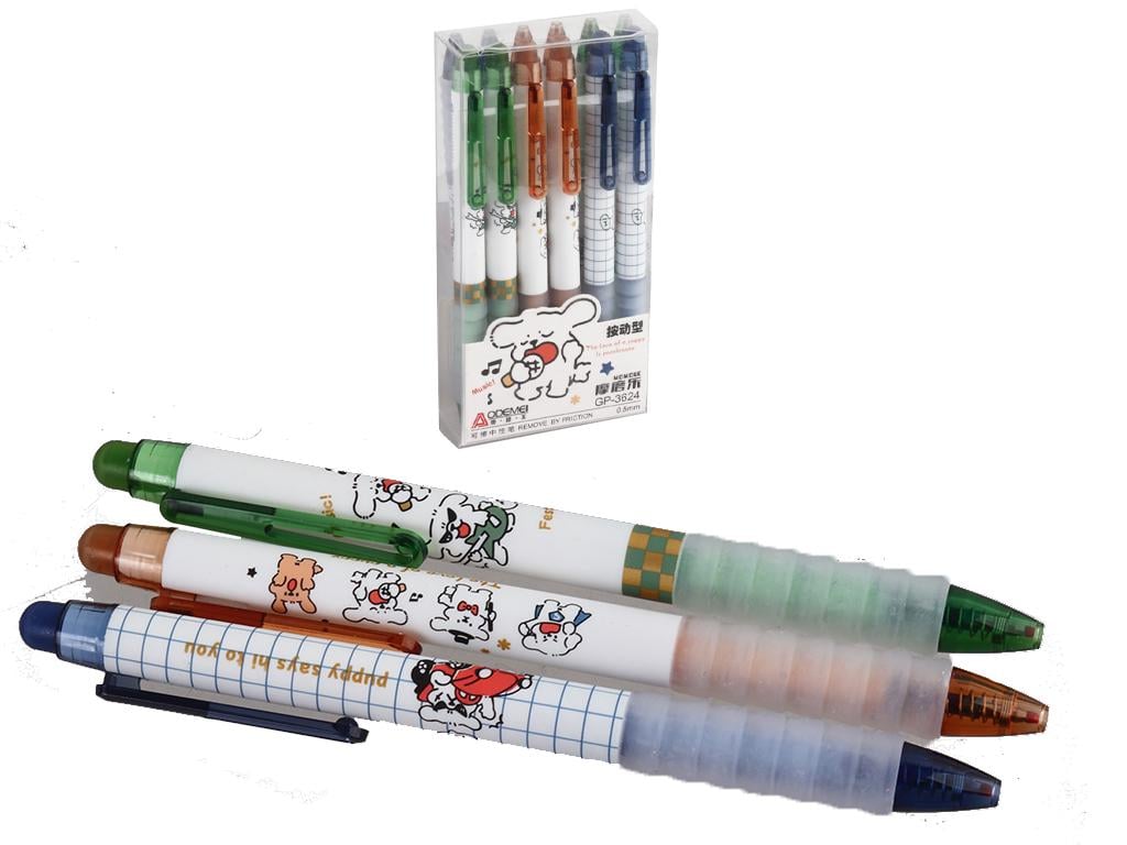 Ручка автоматична дитяча стирачка Aodemei Puppy 0,5 мм 12 шт. Синій (MTT-185250)