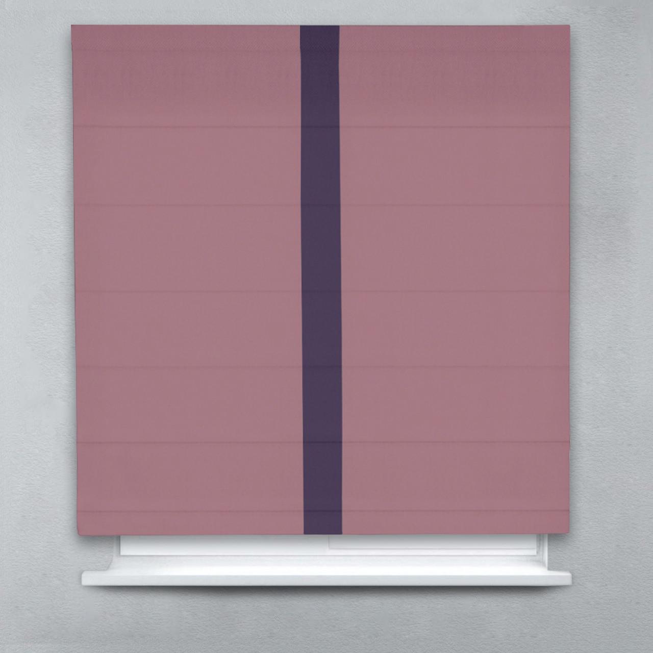 Римская штора Блэкаут Перфект с кантом по центру 250х170 см Пудровый/Сиреневый