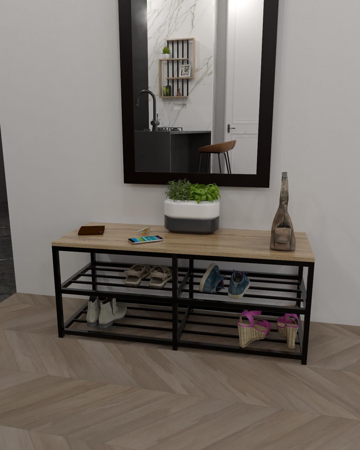 Скамейка-полка для обуви EcoLoft Вальтен DSP-1446-1 в стиле лофт (33823631) Скамейка-полка для обуви EcoLoft Вальтен DSP-1446-1 в стиле лофт (33823631)