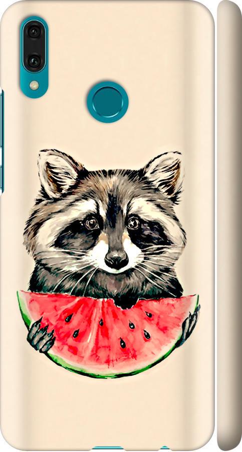 Чохол на Huawei Y9 2019 Єнотик з кавуном (4605m-1602-42517) Чохол на Huawei Y9 2019 Єнотик з кавуном (4605m-1602-42517)