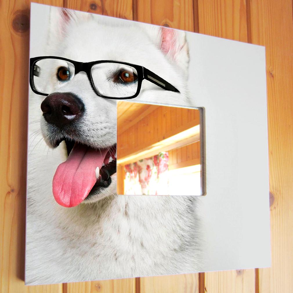 Зеркало декоративное Собака в очках 260х260 мм (M04180)