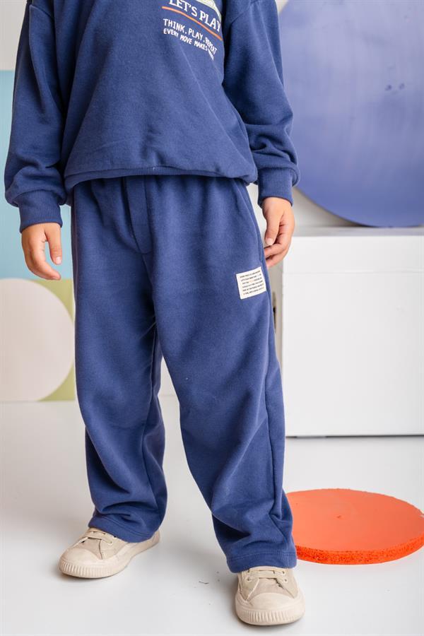 Брюки для мальчика с начесом и резинкой на манжетах Zeyland 5-6 лет 116 см Темно-синий (8683169185041)