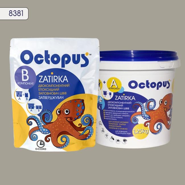 Затирка для плитки Octopus Zatirka 8381 эпоксидная 1,25 кг