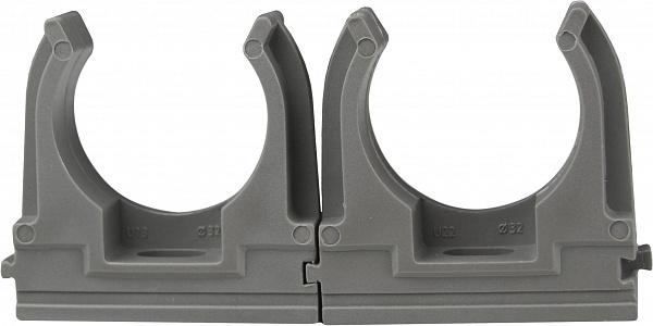 Тримач-кліпс з фіксатором АСКО-УКРЕМ ⌀32 мм під дюбель поліпропілен 25 шт. Сірий (2417) - фото 2