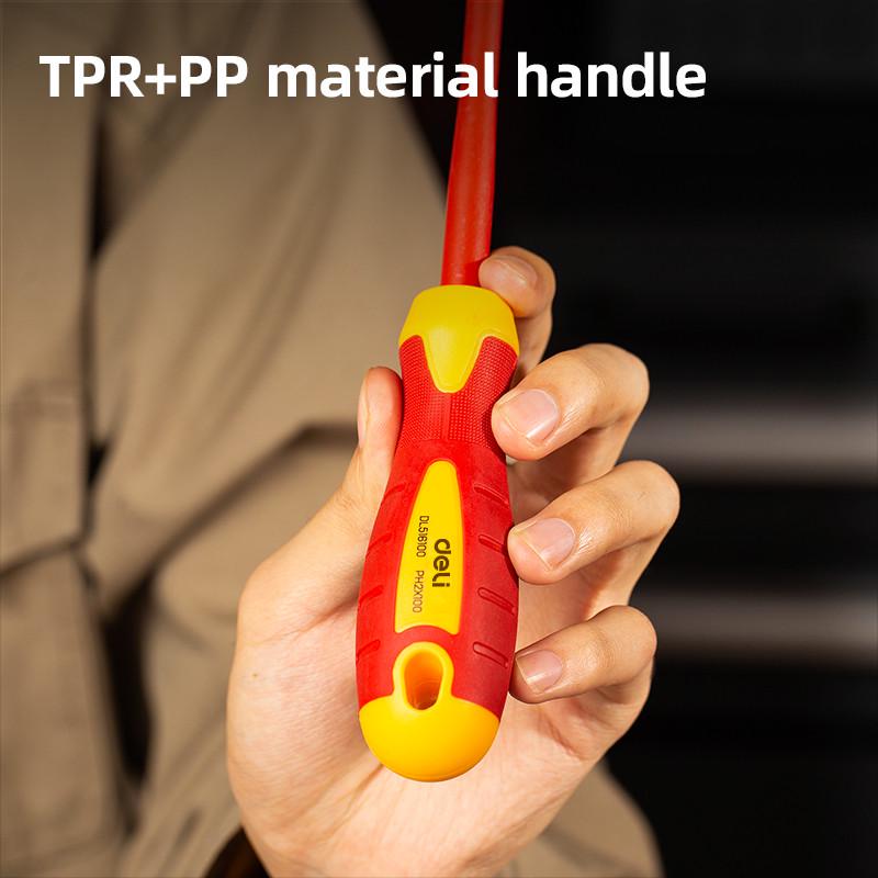 Викрутка хрестова Deli Tools EDL516100 PH2*100 мм ізольована (2591124997) - фото 3 Викрутка хрестова Deli Tools EDL516100 PH2*100 мм ізольована (2591124997) - фото 3