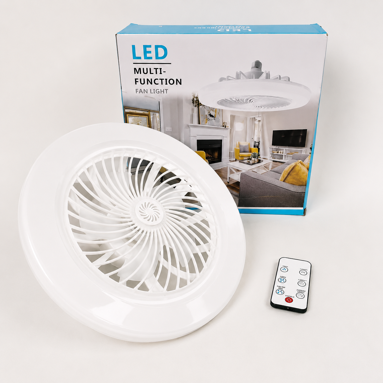 Люстра-вентилятор LED потолочный 2в1 с пультом под патрон E27 (3179190193)