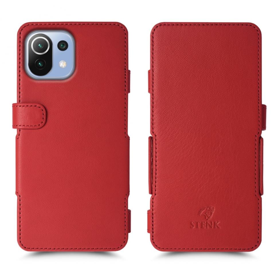 Чехол книжка Stenk Prime для Xiaomi Mi 11 Lite Красный (68816)