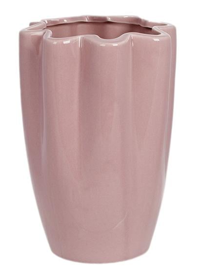 Ваза фарфоровая Stone Flower Фиори Ø12х17 см Пепельный/Розовый (BD-727-517) - фото 1
