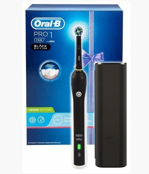 Електрична зубна щітка Oral-B PRO 1 750 CrossAction Чорний - фото 2