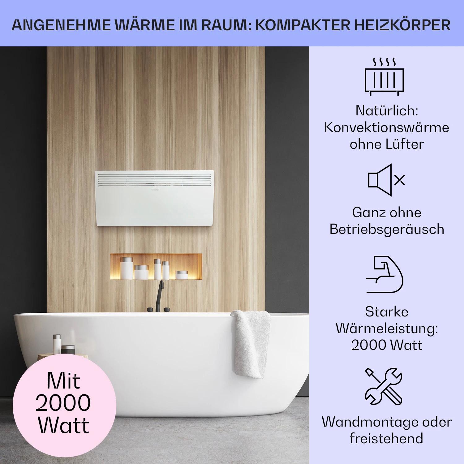 Конвекторный обогреватель KLARSTEIN Hot Spot Slimcurve 2000 Вт Белый (10033016) - фото 4 Конвекторный обогреватель KLARSTEIN Hot Spot Slimcurve 2000 Вт Белый (10033016) - фото 4