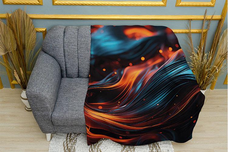 Плед PromoZP Абстрактные волны плюш однослойный 150х210 см (102363-2)