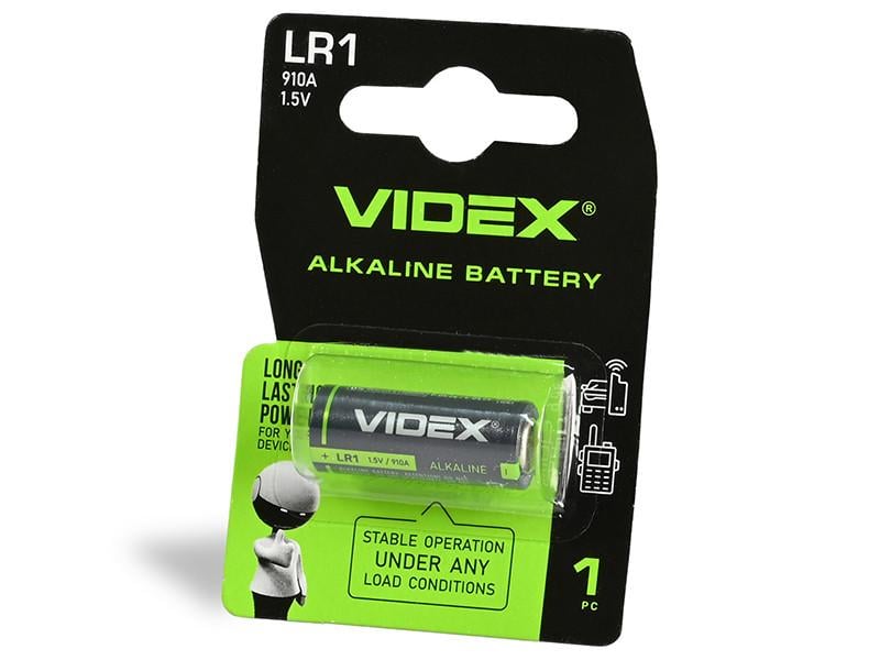 Батарейка лужна Videx LR1 Blister 1 шт. (8420)
