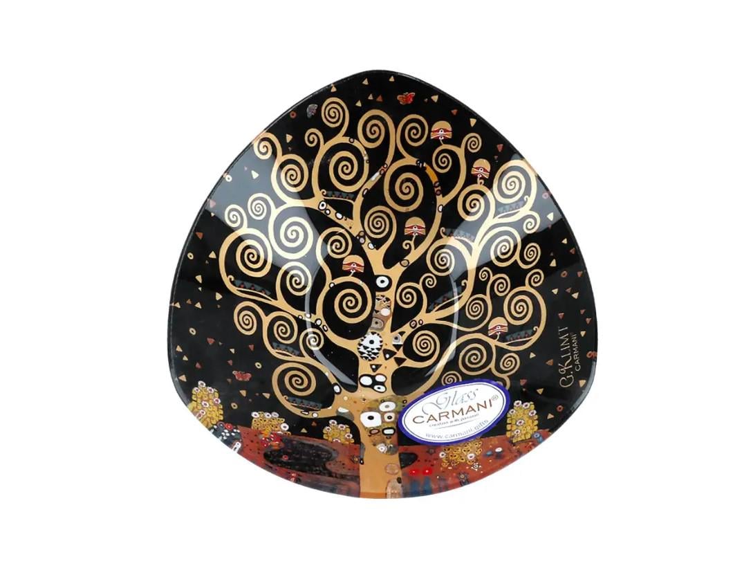 Тарелка стеклянная Carmani Г. Климт Древо жизни 17х17 см