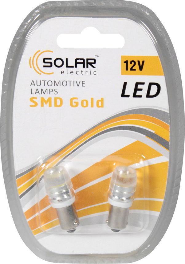 Лампочка с цоколем LED T4W SMD Белый 1-диод 12V-4Вт BA9s Solar 2 шт. LS267