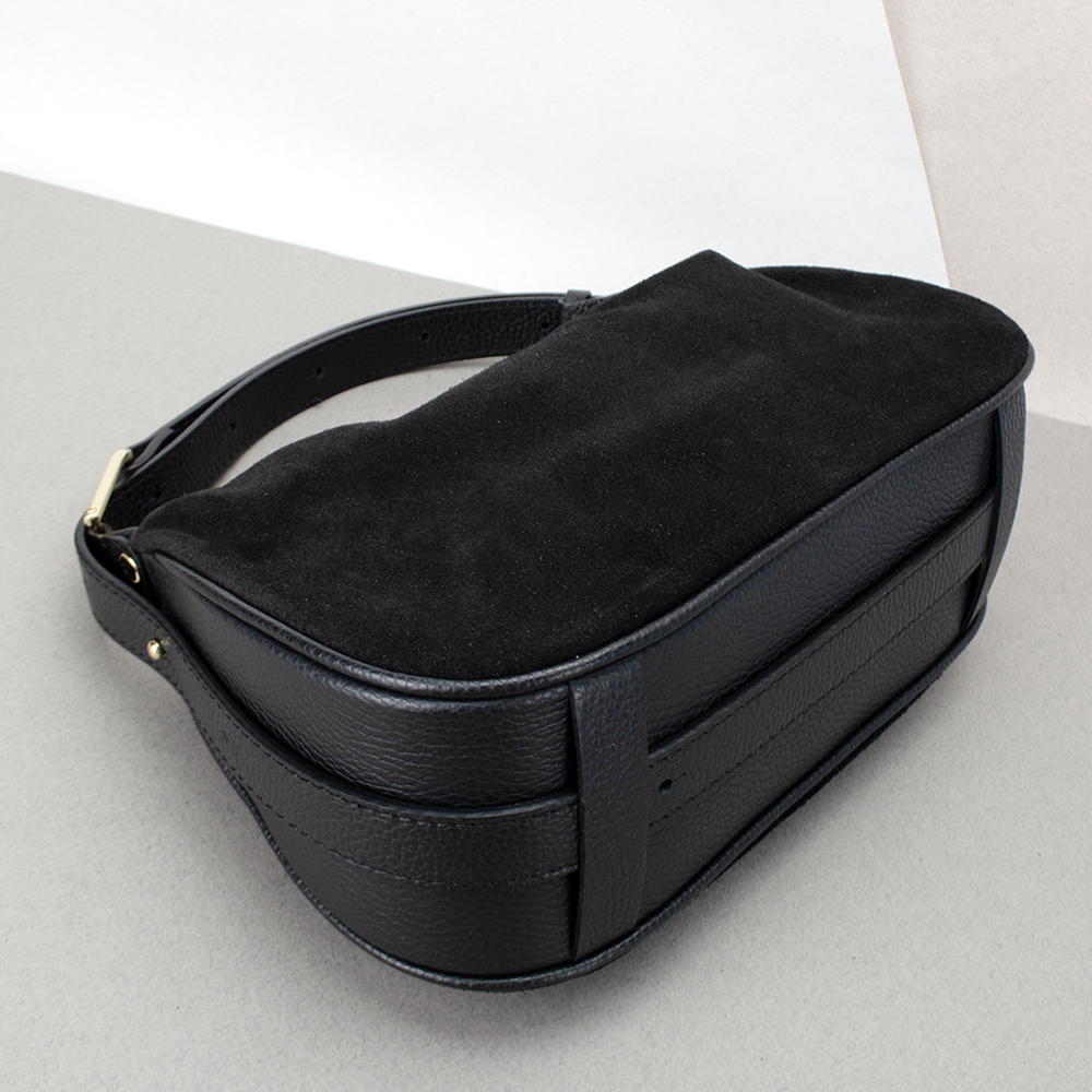 Сумка женская замшевая Virginia Conti 03800 Черный (2423650729) - фото 4 Сумка женская замшевая Virginia Conti 03800 Черный (2423650729) - фото 4