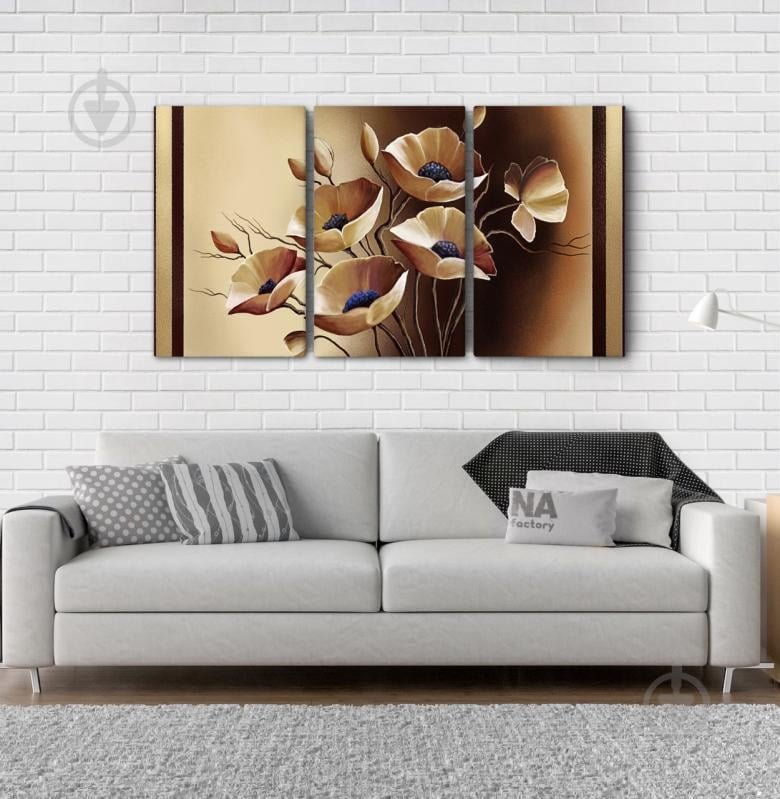 Модульна картина Poster-land Абстракція Квіти Маки Аrt-226_3А